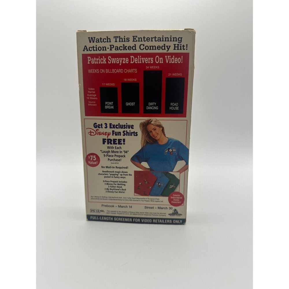 Father Hood VHS Demo Tape Patrick Swayze Screener Promo 1993 Rare Movie - Picture 2 of 4
